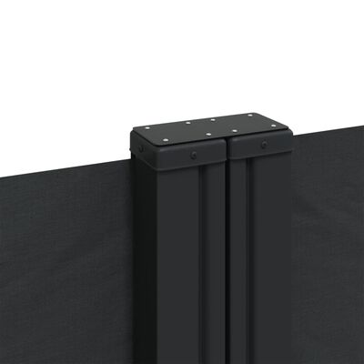 vidaXL Auvent latéral rétractable noir 120x1000 cm
