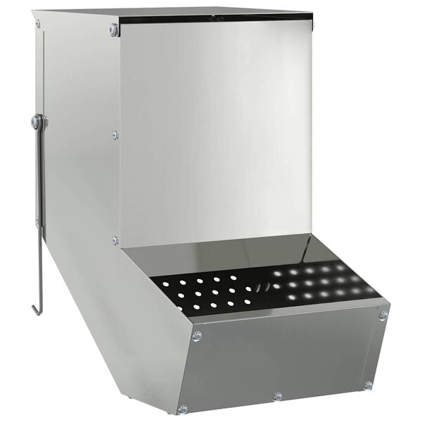 vidaXL Distributeur pour lapins Argent 17,5 x 26 x 28,5 cm