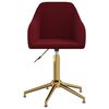 vidaXL Chaise pivotante de salle &agrave; manger Rouge bordeaux Velours