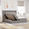 vidaXL Lit de Rangement Taupe 200 x 200 cm Cuir synth&eacute;tique