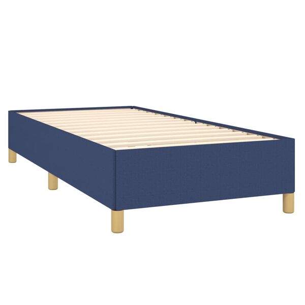 vidaXL Sommier &agrave; lattes de lit avec matelas Bleu 80x200 cm Tissu