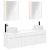 vidaXL Ensemble d'armoire de salle de bain 5 pcs Blanc