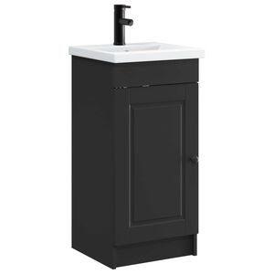 vidaXL Meuble de salle de bain avec &eacute;vier Noir 42 x 40 x 84,5 cm