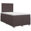 vidaXL Lit boxspring avec matelas Marron fonc&eacute; 120 x 190 cm Tissu