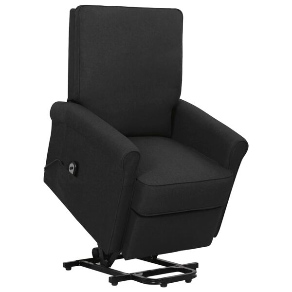 vidaXL Fauteuil Noir Tissu