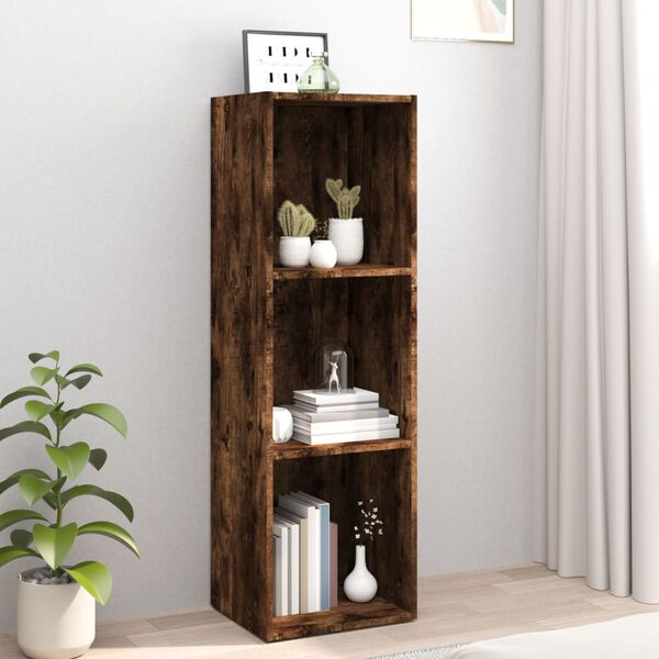 vidaXL Biblioth&egrave;que/Meuble TV ch&ecirc;ne fum&eacute; 36x30x114cm bois d'ing&eacute;nierie