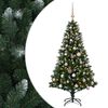 vidaXL Arbre de No&euml;l Artificiel avec Boule 120 cm 150 LED Blanc chaud