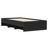 vidaXL Cadre de lit sans matelas noir 90x190 cm bois ing&eacute;nierie