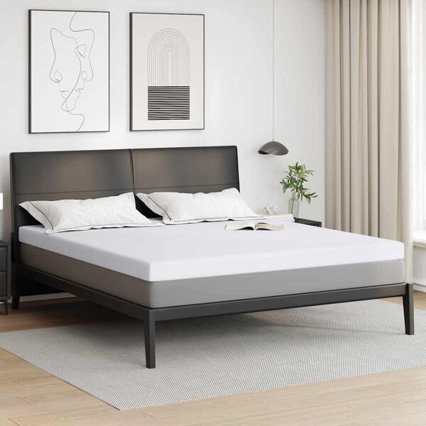 vidaXL Surmatelas Blanc 70 x 200 x 3.5 cm Tissu Jacquard
