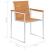 vidaXL Chaises de jardin lot de 6 avec coussins Bois d'acacia solide