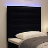 vidaXL T&ecirc;te de lit LED avec des lumi&egrave;res &agrave; LED Noir 80 cm Polyester