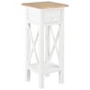 vidaXL Table d'appoint Blanc 27 x 27 x 65,5 cm Bois