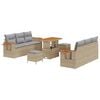 vidaXL Ensemble de canap&eacute; de jardin 11 pc 8-Nombre de places
