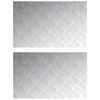 vidaXL Nez de marche 2 pc 80 x 50 cm Argent&eacute; Aluminium Rectangulaire
