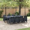vidaXL Ensemble de salle &agrave; manger pour jardin 9 pcs Anthracite