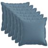 vidaXL Housse de coussin 6 pc HOUTEN Bleu denim 40 x 40 cm