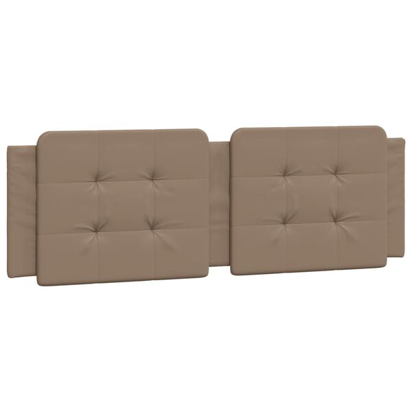vidaXL Coussin de t&ecirc;te de lit Zadar cappuccino 160 cm similicuir