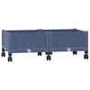 vidaXL Jardini&egrave;re avec Roues Gris Bleu 80 x 40 x 33 cm PP