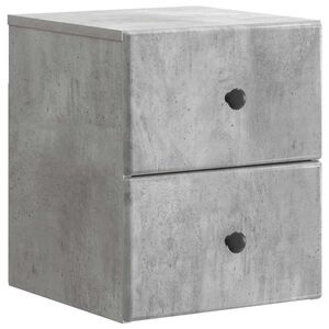 vidaXL Cabinet de chevet mural Gris b&eacute;ton 34,5 x 33 x 40 cm