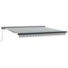 vidaXL Auvent r&eacute;tractable anthracite et blanc 4x3 m tissu et aluminium