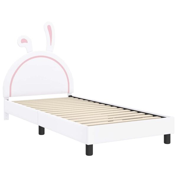 vidaXL Cadre de lit pour enfants avec tête de lit Blanc 80 x 200 cm PU