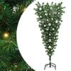 vidaXL Sapin de No&euml;l artificiel pr&eacute;&eacute;clair&eacute; invers&eacute; avec ensemble de boules