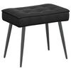 vidaXL Chaise de relaxation avec tabouret Noir Velours