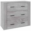 vidaXL Buffet Sonoma gris 80x33x70 cm Bois d'ing&eacute;nierie