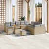 vidaXL Ensemble de canap&eacute; de jardin 13 pcs Beige et Gris clair