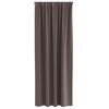 vidaXL Rideaux occultants avec anneaux 2 pcs Marron fonc&eacute; 260 x 140 cm