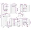 vidaXL Ensemble de mobilier de salle de bain avec tiroir 5 pcs Blanc