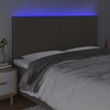 vidaXL T&ecirc;te de lit &agrave; LED Taupe 200x5x118/128 cm Tissu