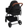 vidaXL Poussette pour b&eacute;b&eacute; 3-en-1 Anthracite et noir Acier