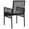 vidaXL Chaise de jardin 2 pcs Noir 55 x 53 x 85 cm polyrotin