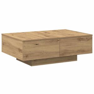 vidaXL Table basse ch&ecirc;ne artisanal 90x60x31 cm bois d'ing&eacute;nierie