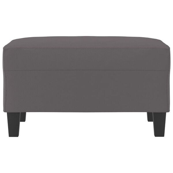 vidaXL Repose-pied Gris 70x55x41 cm Similicuir