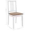 vidaXL Mobilier de salle à manger 5 pcs MDF Blanc