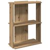 vidaXL Biblioth&egrave;que &agrave; 3 niveaux ch&ecirc;ne artisanal 60x30x80 cm