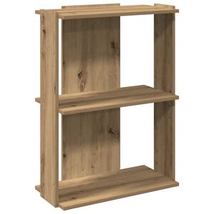 vidaXL Biblioth&egrave;que &agrave; 3 niveaux ch&ecirc;ne artisanal 60x30x80 cm