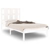vidaXL Cadre de lit sans matelas blanc 90x190 cm bois massif