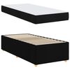 vidaXL Cadre de lit avec matelas Noir 100 x 200 cm tissu