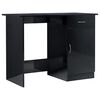 vidaXL Bureau Noir brillant 100 x 50 x 76 cm Agglom&eacute;r&eacute;