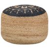 vidaXL Pouf fait &agrave; la main Bleu 45 x 30 cm Jute
