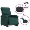 vidaXL Fauteuil inclinable de massage &eacute;lectrique Vert fonc&eacute; Tissu