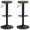 vidaXL Tabourets de bar lot de 2 vert fonc&eacute; velours