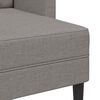 vidaXL Canap&eacute; 2 places avec m&eacute;ridienne en L taupe 125 cm tissu
