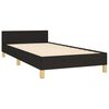 vidaXL Cadre de lit sans matelas noir 80x200 cm tissu