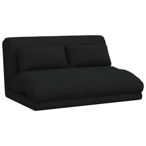 vidaXL Fauteuil de sol ajustable Noir Tissu