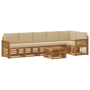 vidaXL Ensemble de canap&eacute;s d'ext&eacute;rieur 6 pc Naturel