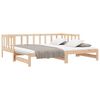 vidaXL Lit coulissant sans matelas 2x(90x200) cm Bois de pin massif